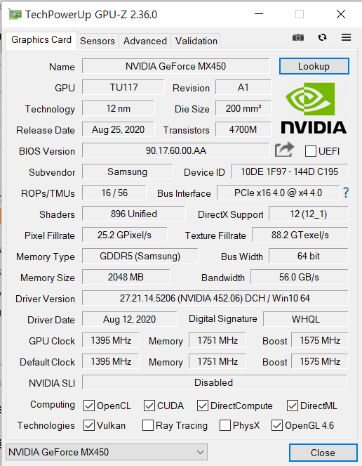‘엔비디아 지포스 MX450’이 탑재됐다.<br>